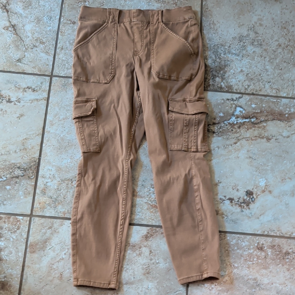 SPANX Tan Ankle Cargo Pants